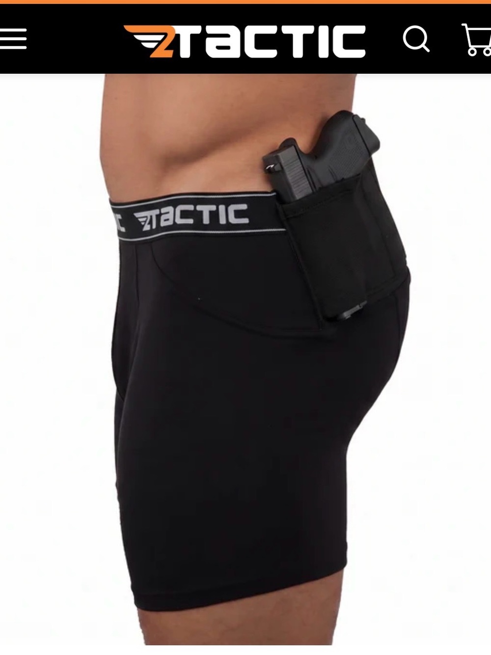 Men's Black Performance Boxer Briefs with Branded Waistband - Picture 7 of 10